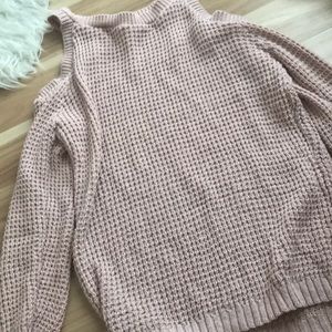 open shoulder sweater
